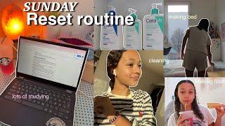 Sunday reset morning routine | lots of studying, cleaning and more