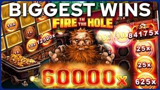 Top 5 BIGGEST WINS on FIRE IN THE HOLE xBomb