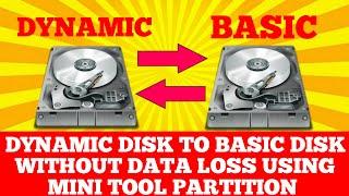 How to Convert Dynamic Disk to Basic Disk Without Dataloss with Mini Tool Partition by TechSolution