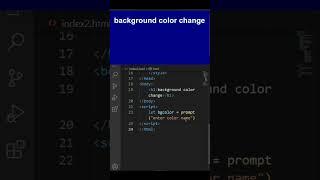 basic background color change trick JavaScript