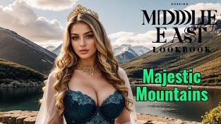 [4K] AI ART Middle East Lookbook Model Video-Arabian Hijab-Majestic Mountains