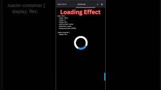 Advanced Loading Spinner Effect Using HTML and CSS | Web Development  #like    #comment