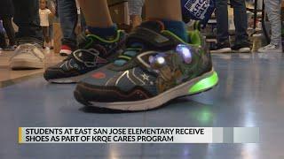 KRQE Cares visits East San Jose Elementary to give out shoes