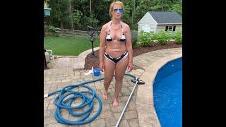 How to Vacuum your Inground or above ground pool and get rid of the sand on the bottom 2 methods.