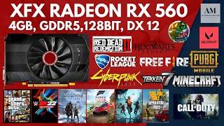 XFX RADEON RX560 [ 4GB, GDDR5, 128BIT , DX 12 ] GAMEPLAY 2023, BENCHMARK, GTA5, PUBG, FORZA HORIZON
