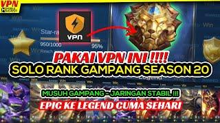 CARA PUSH RANK GAMPANG SEASON 20 PAKAI VPN MOBILE LEGEND JARINGAN STABIL  (2021)