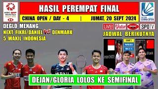 Hasil 8 Besar China Open 2024 Hari Ini ~ DEJAN/GLORIA Lolos Ke Semifinal ~ 5 Wakil INDONESIA