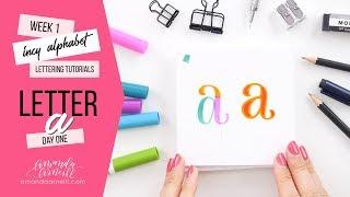 Incy Alphabet: Lettering Tutorial | Day 1 Letter A | Amanda Arneill