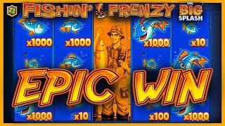 Fishin Frenzy The Big Splash  Super Massive Win! NEW Online Slot - EPIC Big WIN - Blueprint Gaming