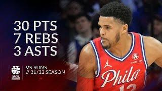 Tobias Harris 30 pts 7 rebs 3 asts vs Suns 21/22 season