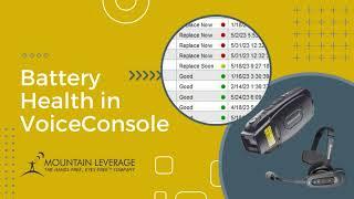 Honeywell VoiceConsole - Battery Health for Talkman, SRX2, SRX3