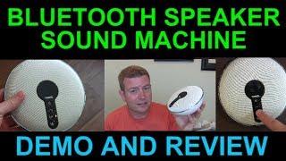 Rechargeable Bluetooth Speaker White Noise Sound Machine TWS Stereo Sound Feature Review Demo