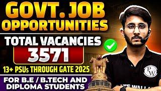 Govt. Job Vacancies in 2024 ( September ) | For B.E / BTech And Diploma Students