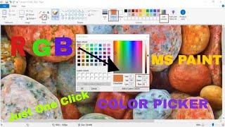 How to calculate RGB Values of any point in the image using MS PAINT|| COLOR PICKER OPTION IN PAINT