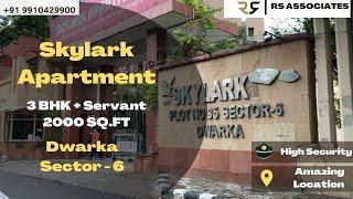 ₹3.15 Cr | Skylark Apartment | 3bhk Flat in Dwarka | Flats For Sale in Dwarka | Best Society