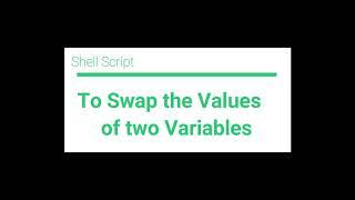 Shell Script program to to exchange/swap the contents of two variables #Shell #Script #Swap