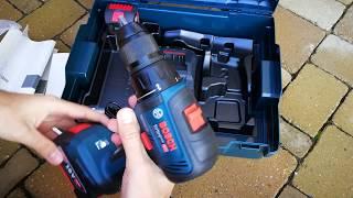 Unpacking / unboxing cordless drills/drivers Bosch GSR 18V-50 L-boxx 06019H5001