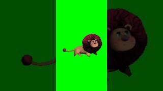 Cartoon lion walk green screen animation video l #lion #cartoon #animation #animalworld