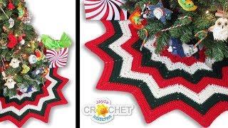 12 Point Christmas Tree Skirt Crochet Pattern & Tutorial