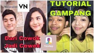 TUTORIAL FILTER RUBAH FOTO COWOK JADI CEWEK | VIRAL TIKTOK FACEAPP | FILTER VIRAL TIKTOK