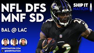 NFL Week 12 MNF Showdown | Ravens @ Chargers | DraftKings DFS Picks, Plays & Process