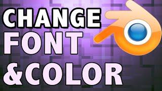 How To Change the Color And Font Of Blender Intro Template