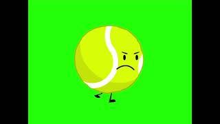 BFDI: Tennis Ball Running In Green Screen! (FREE USE)