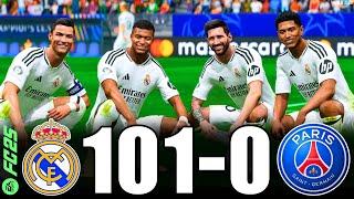 FC 25 | RONALDO, MESSI, MBAPPE, NEYMAR, KANE, ALLSTARS | REAL MADRID 101-0 PSG | UCL SEMI FINAL | 4K