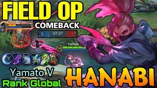 Hanabi Field Op New SPECIAL Skin MVP Play! - Top Global Hanabi Yamato V - MLBB