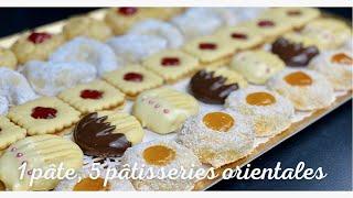 1 PÂTE 5 SORTES DE PATISSERIES ORIENTALES RECETTE DE GATEAUX ÉCONOMIQUES ET EXPRESS POUR L'AÏD 2021