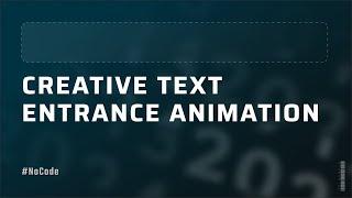 Creative Text Entrance Animation | Wix Studio
