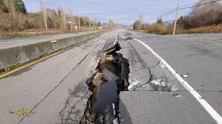 BC: Ripped open part of Highway 11 remains shut 7 days after floods 11-21-2021