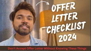 Offer letter Checklist 2024 | Things To Consider Before Accepting A Job Offer | NitMan Talks
