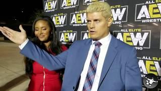 Cody and Brandi Rhodes Interview Following All Elite Wrestling Rally