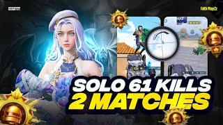  Solo 61 Kills In Conqueror Lobby | 1v4 Clutch | Solo Vs Squad Conqueror Lobby #bgmi #faithplayz