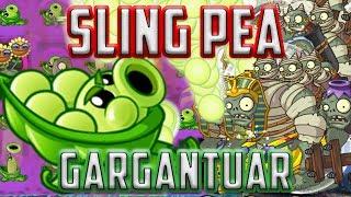 Plants vs Zombies 2 Epic Hack - Sling Pea vs Massive Gargantuar Attack