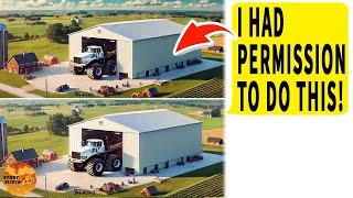 Neighbor Builds Massive Garage on My Farm Without Asking! Demolished After Court Order!