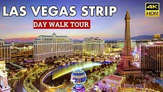 Las Vegas Daytime Walk | Exploring the Strip in 4K