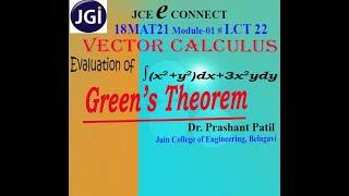 Simple Example on Green's Theorem | Vector Calculus | Dr Prashant Patil | 18MAT21 Module 03 LCT22