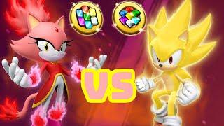 Burning Blaze vs. Super Sonic | Sonic Forces : Speed Battle