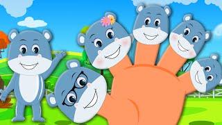 Finger Family Hippo | Baby Songs For Childrens | Nursery Rhymes For Kids