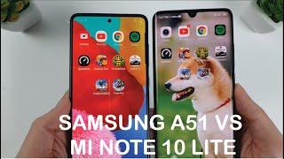 Xiaomi Mi Note 10 Lite vs Samsung Galaxy A51 | Fingersprint, Speedtest, Camera Comparison