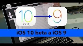 Downgrade iOS 10 beta a iOS 9 (iOS 9.3.2 o 9.3.3)