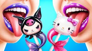 Ekstrem Dönüşüm: İnek Hello Kitty ve Kuromi'den Deniz Kızına / Hello Kitty vs Kuromi