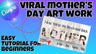 Mother Picture Frame. Insert Photos into Letters to Make Digital Art to Sell or Gift