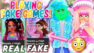 WE PLAYED FAKE ROYALE HIGH GAMES & FOUND SOMETHING COOL! Ft. My Boyfriend ROBLOX Royale High