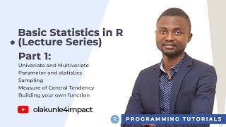 Calculating mean, median and mode of a dataset in R #rstats #rstudio #olakunle4impact