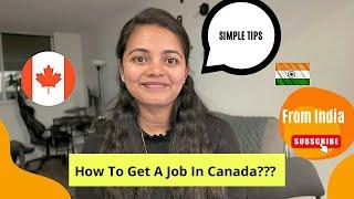 HOW TO GET A JOB IN Canada from India | Software Engineer in Canada