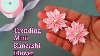 Kanzashi flower tutorial / Ribbon Flowers / Kanzashi