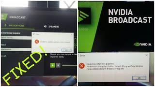 How to fix nvidia broadcast Error (unable to start microphone noise removal) FIXED!